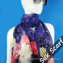 Printed Long Silk Scarf for Wholesale